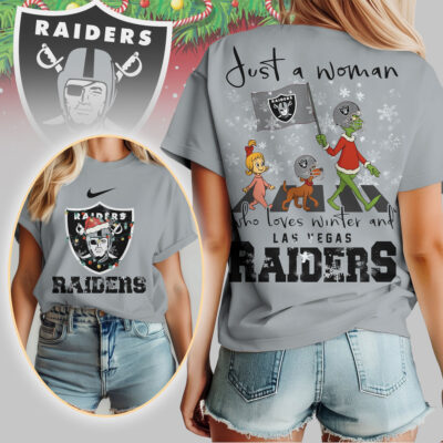 Las Vegas Raiders | Premium NFL Just A Woman Who Loves Winter 3D Shirt