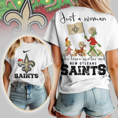 New Orleans Saints | Premium NFL Just A Woman Who Loves Winter 3D Shirt