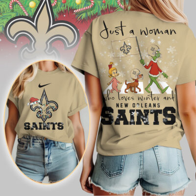 New Orleans Saints | Premium NFL Just A Woman Who Loves Winter 3D Shirt