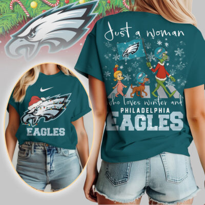 Philadelphia Eagles | Premium NFL Just A Woman Who Loves Winter 3D Shirt