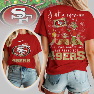 San Francisco 49ers | Premium NFL Just A Woman Who Loves Winter 3D Shirt