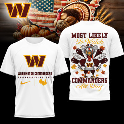 Washington Commanders | Premium NFL Thanksgiving Day 3D Shirt