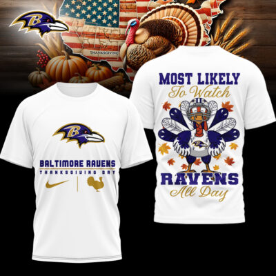 Baltimore Ravens | Premium NFL Thanksgiving Day 3D Shirt