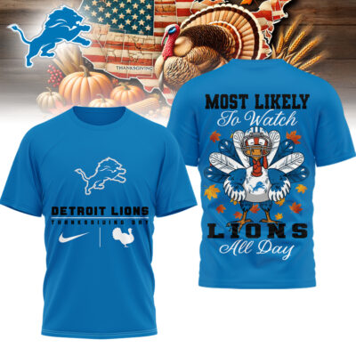 Detroit Lions | Premium NFL Thanksgiving Day 3D Shirt