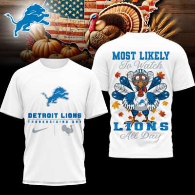 Detroit Lions | Premium NFL Thanksgiving Day 3D Shirt
