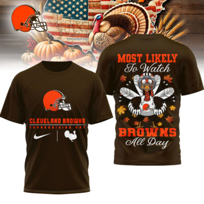 Cleveland Browns | Premium NFL Thanksgiving Day 3D Shirt