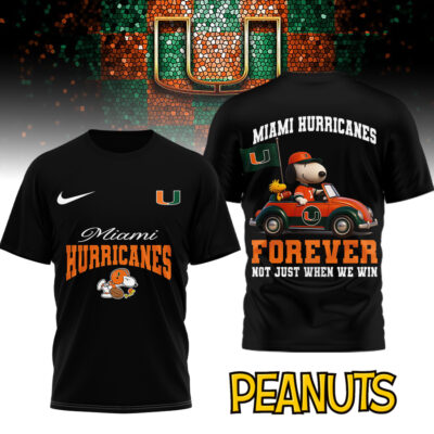 Miami Hurricanes | Premium NCAA Snoopy Football Fan 3D Shirt