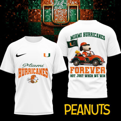 Miami Hurricanes | Premium NCAA Snoopy Football Fan 3D Shirt