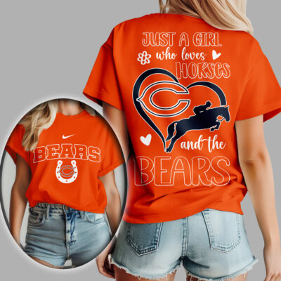 Chicago Bears | Premium NFL Just A Girl Who Loves Horses Women Shirt