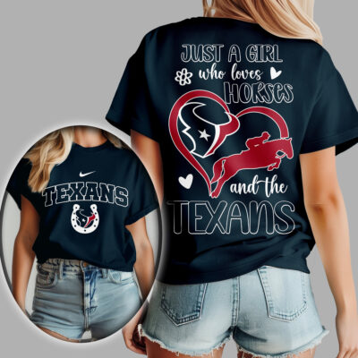 Houston Texans | Premium NFL Just A Girl Who Loves Horses Women Shirt
