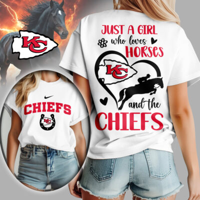 Kansas City Chiefs | Premium NFL Just A Girl Who Loves Horses Women Shirt