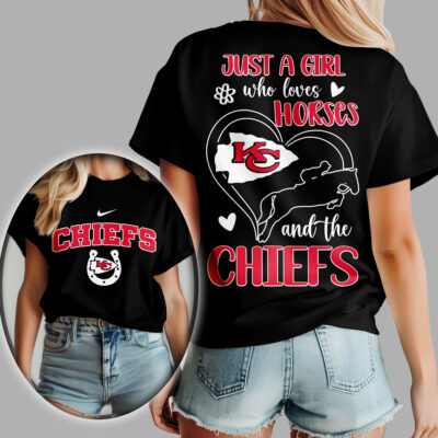 Kansas City Chiefs | Premium NFL Just A Girl Who Loves Horses Women Shirt