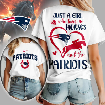 New England Patriots | Premium NFL Just A Girl Who Loves Horses Women Shirt