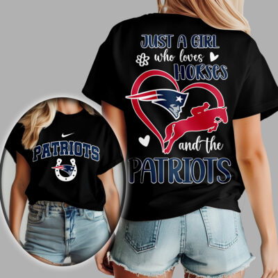 New England Patriots | Premium NFL Just A Girl Who Loves Horses Women Shirt
