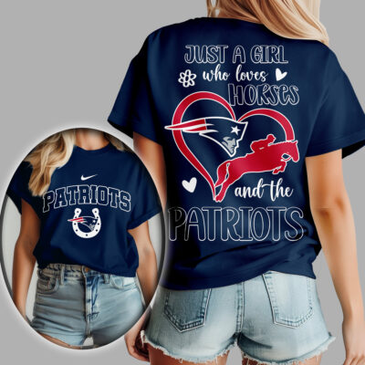 New England Patriots | Premium NFL Just A Girl Who Loves Horses Women Shirt