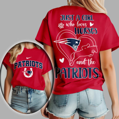 New England Patriots | Premium NFL Just A Girl Who Loves Horses Women Shirt