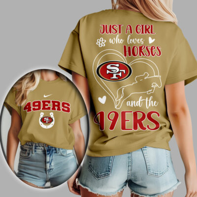 San Francisco 49ers | Premium NFL Just A Girl Who Loves Horses Women Shirt