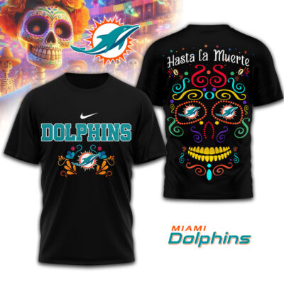Miami Dolphins | Premium NFL Day of the Dead 3D Shirt