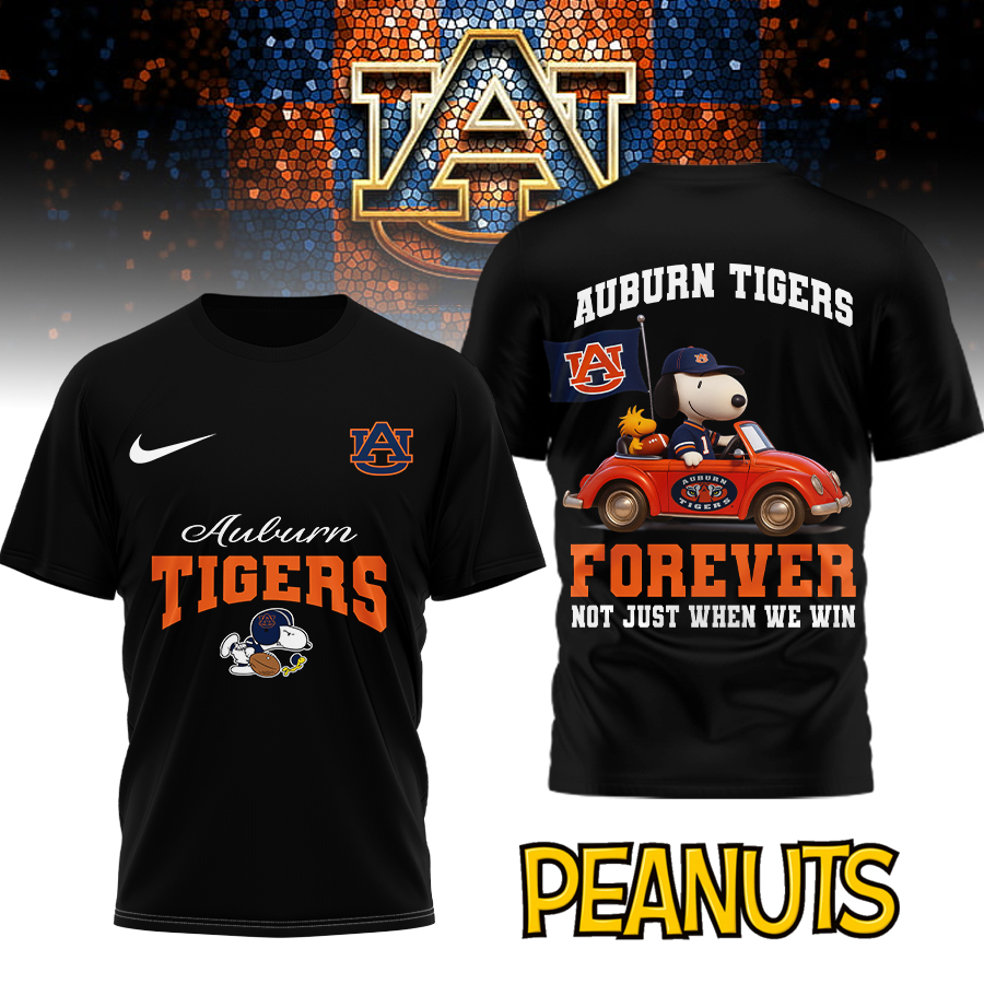 Auburn Tigers | Premium NCAA Snoopy Football Fan 3D Shirt - Image 2