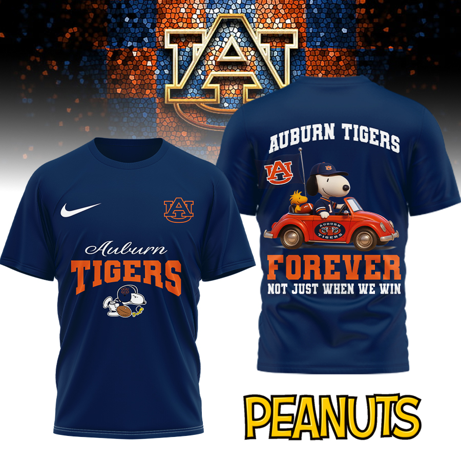 Auburn Tigers | Premium NCAA Snoopy Football Fan 3D Shirt - Image 3