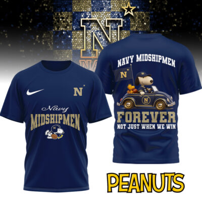 Navy Midshipmen | Premium NCAA Snoopy Football Fan 3D Shirt