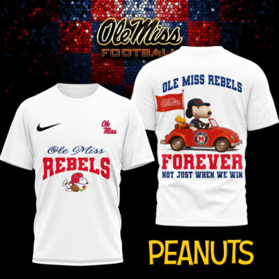 Ole Miss Rebels | Premium NCAA Snoopy Football Fan 3D Shirt