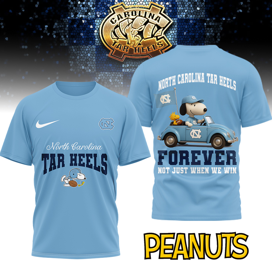 North Carolina Tar Heels | Premium NCAA Snoopy Football Fan 3D Shirt - Image 3