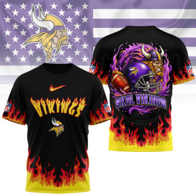 Minnesota Vikings | Premium NFL Firewave 3D Shirt