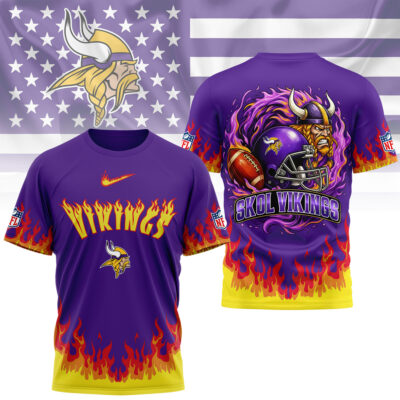 Minnesota Vikings | Premium NFL Firewave 3D Shirt