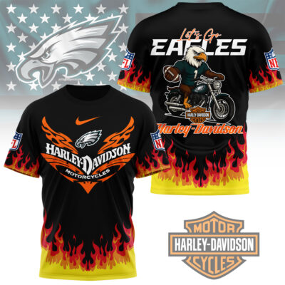 Philadelphia Eagles | Premium NFL Harley Davidson Firewave 3D Shirt