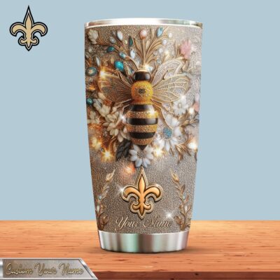 New Orleans Saints | Premium NFL Bling Bee Tumbler