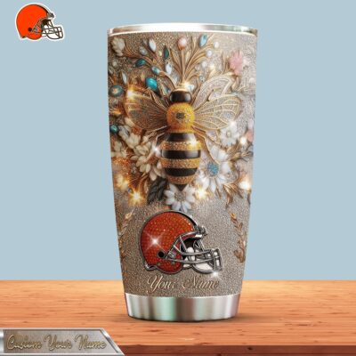 Cleveland Browns | Premium NFL Bling Bee Tumbler