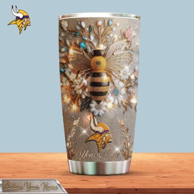 Minnesota Vikings | Premium NFL Bling Bee Tumbler