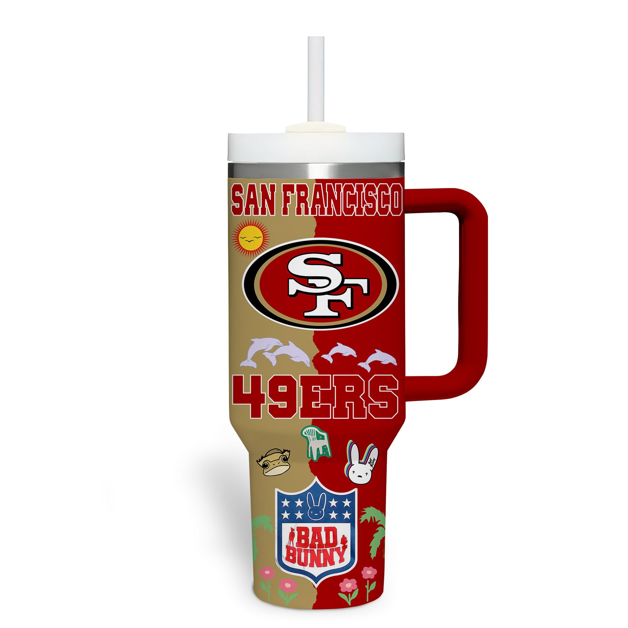 San Francisco 49ers | Premium NFL Here For Benito Bowl Tumbler 40oz - Image 3