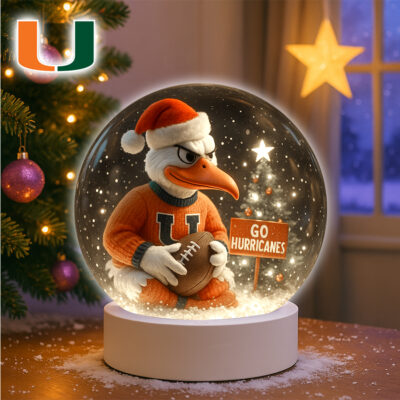 Miami Hurricanes | Premium NCAA Mascot Cozy Christmas Decoration Led Light