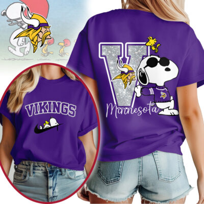 Minnesota Vikings | Premium NFL Snoopy 3D Shirt