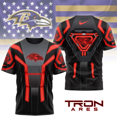 Baltimore Ravens | Premium NFL Sci-Fi Tron Ares 3D Shirt