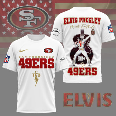 San Francisco 49ers | Premium NFL Elvis Presley Fan 3D Shirt