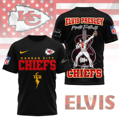 Kansas City Chiefs | Premium NFL Elvis Presley Fan 3D Shirt