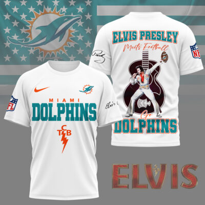 Miami Dolphins | Premium NFL Elvis Presley Fan 3D Shirt