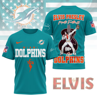 Miami Dolphins | Premium NFL Elvis Presley Fan 3D Shirt