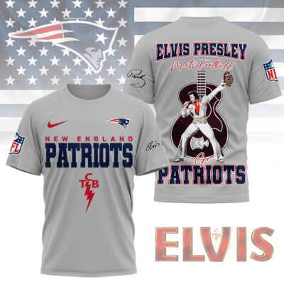 New England Patriots | Premium NFL Elvis Presley Fan 3D Shirt
