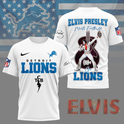 Detroit Lions | Premium NFL Elvis Presley Fan 3D Shirt