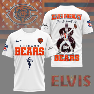 Chicago Bears | Premium NFL Elvis Presley Fan 3D Shirt