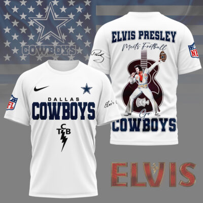 Dallas Cowboys | Premium NFL Elvis Presley Fan 3D Shirt