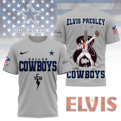 Dallas Cowboys | Premium NFL Elvis Presley Fan 3D Shirt