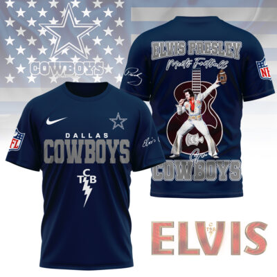 Dallas Cowboys | Premium NFL Elvis Presley Fan 3D Shirt