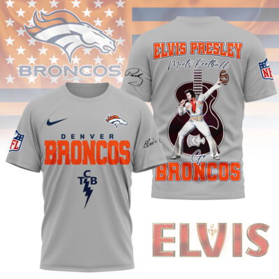 Denver Broncos | Premium NFL Elvis Presley Fan 3D Shirt