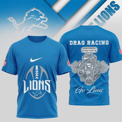 Detroit Lions | Premium NFL Drag Racing 3D Shirt