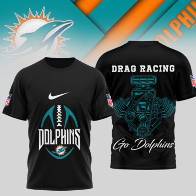 Miami Dolphins | Premium NFL Drag Racing 3D Shirt